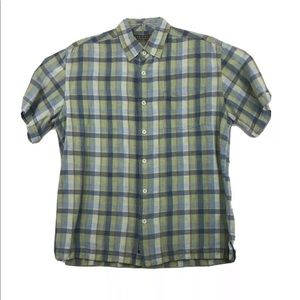 Cubavera Mens Shirt L Short Sleeve Linen Blend